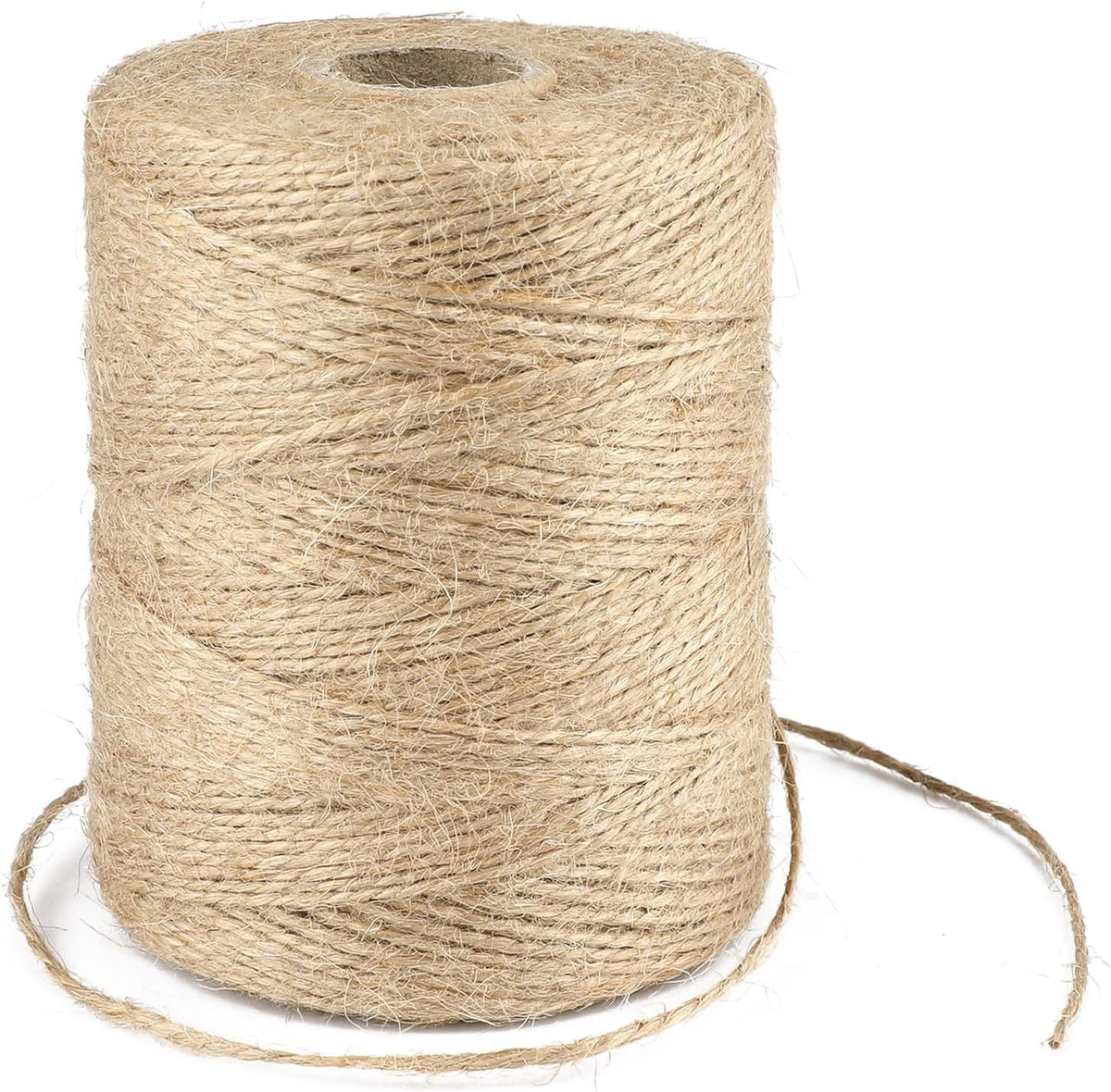 Natural Jute Twine, 1.5MM 984 Feet Gift Wrapping Twine String, 2 Ply Thin Brown Hemp String for DIY Arts & Crafts, Garden Plants, Crochet, Macrame, Christmas