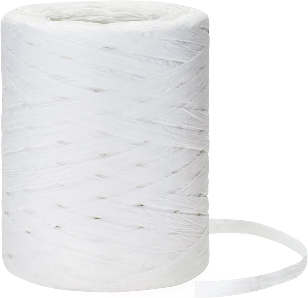 218 Yards Raffia Paper Craft Ribbon, 1/4 Inch Wide Raffia Ribbon, White Packing Paper String for Gift Wrapping, DIY Arts & Crafts, Christmas Holiday Decor