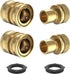 Heavy Duty 3/4 Garden Hose Quick Connect Fittings, Water Lock Splitter, Sink Spigot Connectors, No Leak Connection, 2 Adapters Included