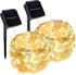 2 Pack Solar String Lights Outdoor, Total 80 FT 240 LED Solar Fairy Lights Outside Waterproof 8 Modes, Christmas Tree Light for Patio Garden Party Backyard Wedding Decor Warm White