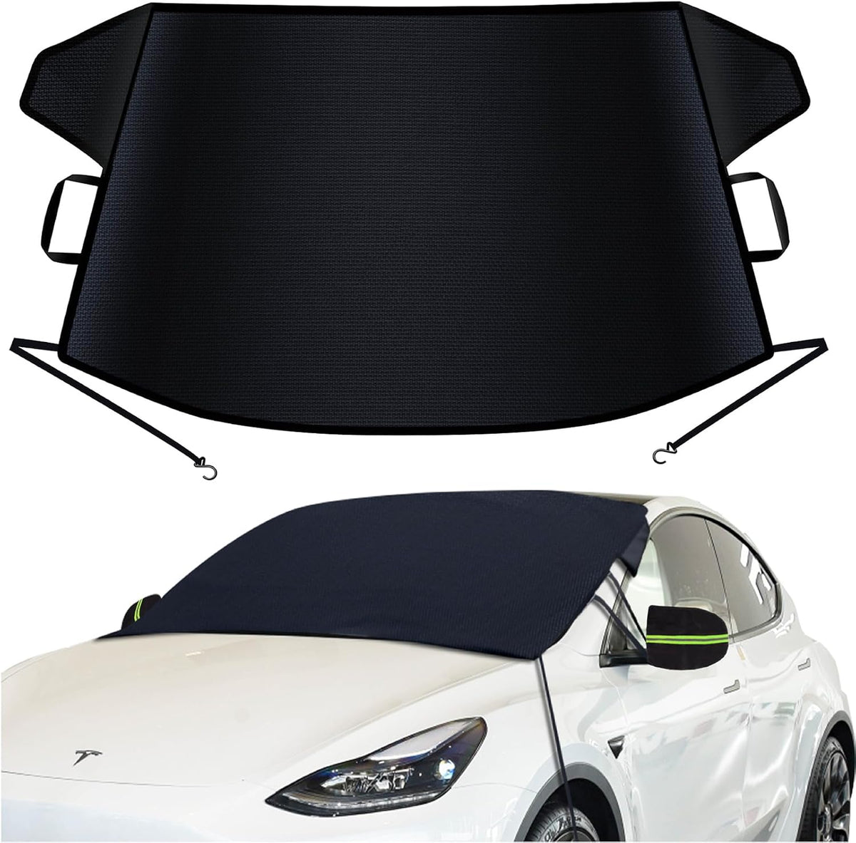 Car Windshield Cover for Ice and Snow Upgraded 600D Oxford Fabric Winter Windshield Covers for Ice Removal Winter Car Accessories for Windshield Protection Standard (75 x 42 Inches)