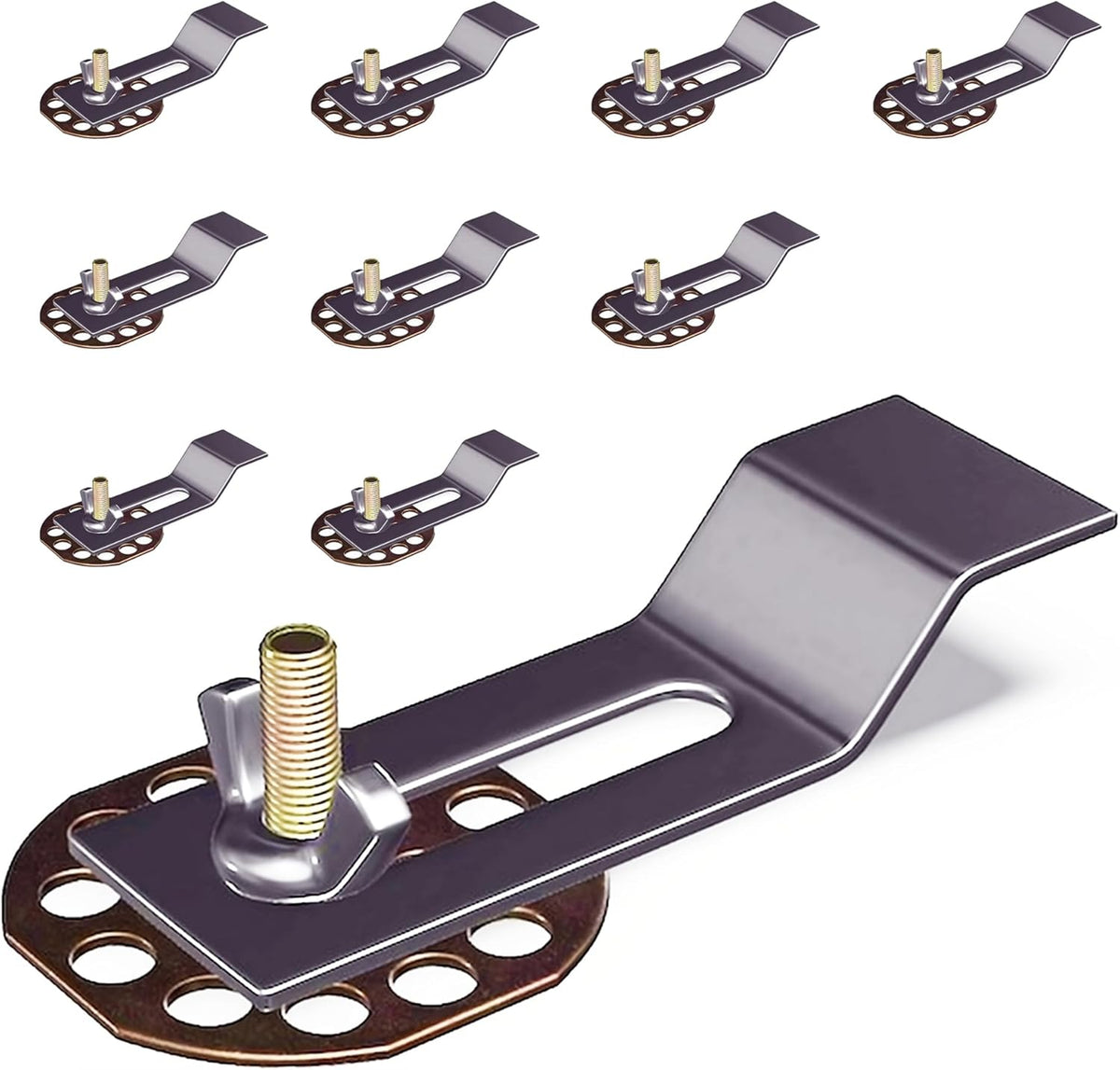 Sink Clips, Undermount Sink Brackets, Bathroom Kitchen Ceramic Stainless Steel Sink Basin Support Clamps for Marble Granite Vanity Countertop Installation Repair Kit (10)