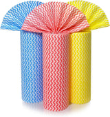 Disposable Cleaning Cloths Wipe Roll, Dish Wash Cloths, Cleaning Washcloth Towel for Kitchen Bathroom Furniture and Car, One-Hand Tearing (Pack of 3-Rolls, 150-Sheets Total)