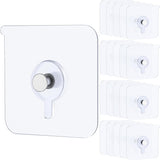20 Pcs Adhesive Picture Hooks 20 lbs Max 2.2”Load No Drill Screw Stickers Heavy Duty Picture Hangers Without Nails No Nail Wall Hooks for Hanging Frame Hanger Sticky Hook for Bathroom Kitchen