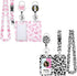 Fashionable Sliding Badge Holder Bowknot Pattern & Leopard Print Plastic Card Holder with Retractable Badge Reel Carabiner & Detachable Lanyard Vertical Card Protector
