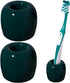 Ceramic Toothbrush Holders for Bathrooms, Sleek Tooth Brush Holder Toothbrush Stand Tooth Brushing Holder, Portable Bathroom Accessories Organizer, Dark Green, 2 Pack