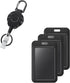 Sliding Badge Holder Vertical Plastic Case with Retractable Keychain Badge Reel for up to 8 oz Hard Card Protector for ID Credit Cards Proximity Key Cards Driver’s Licenses and Passes
