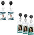 Badge Holder Vertical Clear Plastic Case with Retractable Badge Reel Carabiner Clip with Swivel Alligator Clip Soft Waterproof Card Protector