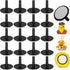 20Pcs Plastic Duck Holder Car, Rubber Duck Plug Ducks Display Fixed Mount Duck Holder, Self-Adhesive Duck Holder for Car, Gift for Car Lover, Black(Rubber Ducks Not Included)