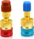 2Pcs R1234yf to R134a Adapter, Quick Couplers Kit R1234yf Refrigerant Recharge Kit, High/Low Side R134a to R1234yf Adapters for R1234yf/R134a Car Ac Refrigerant System Evacuation Recharging, Red, Blue