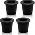 4Pcs Patio Table Umbrella Hole Ring Plug, Silicone Pool Umbrella Sleeve Stabilizer Cone Wedge, Umbrella Table Ring Hole Insert for 2-2.5 Inch Table Hole or 1.5 Inch Pool Umbrella Adapter (Black)