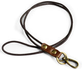 Lanyard For Key and ID Badge Holder, Leather Lanyard For ID Card, Retro Style Lanyards for ID Badges