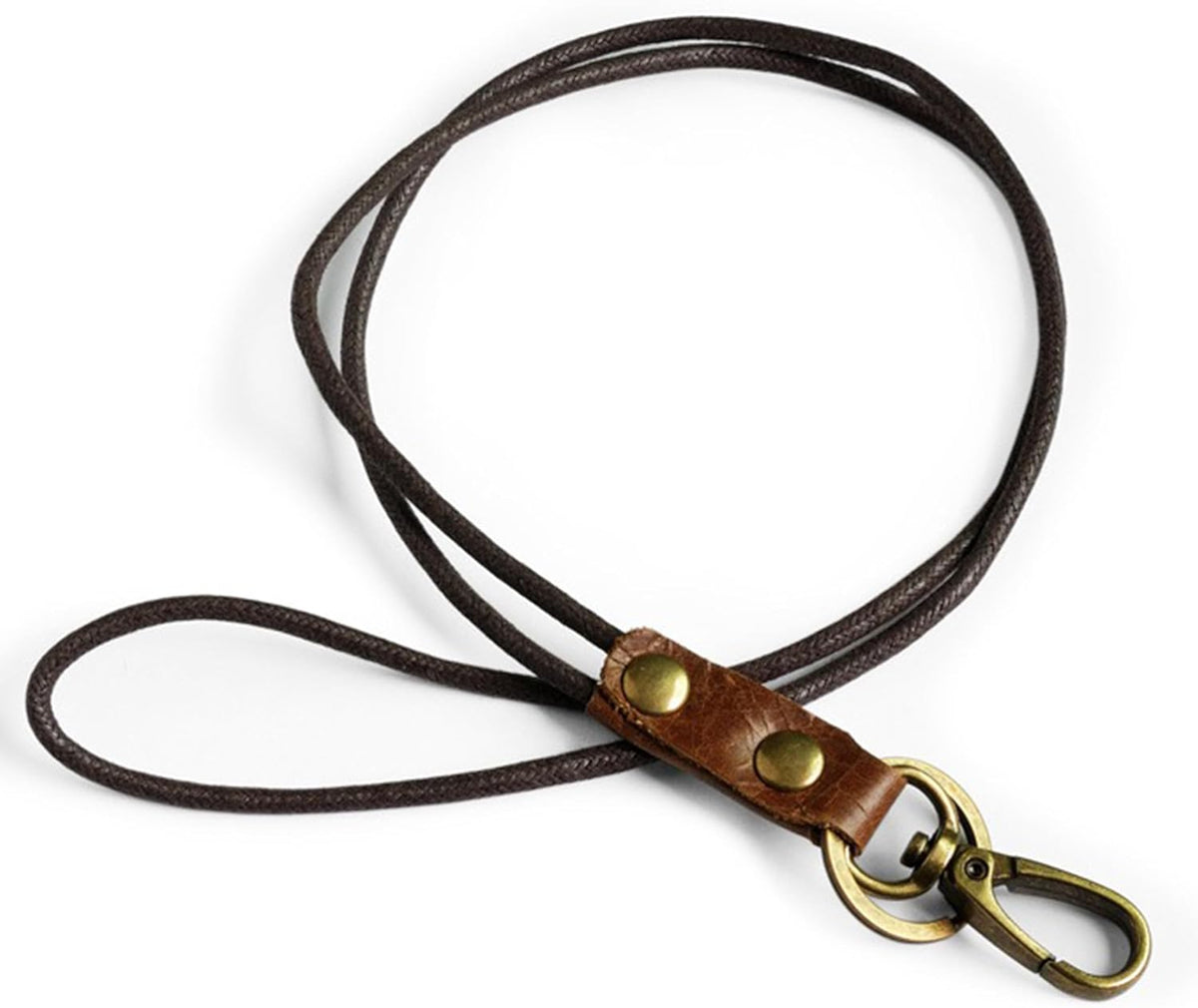 Lanyard For Key and ID Badge Holder, Leather Lanyard For ID Card, Retro Style Lanyards for ID Badges
