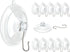 Suction Cup Hooks, 1.77 Inch Small Window Suction Cups with Metal Hooks, Removable and Reusable, Clear, 12 Pcs