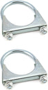 U-Bolt Muffler Tip Exhaust Hook, 2 Pack 2-1/2" OD Carbon Steel Universal Silencer Exhaust Clip