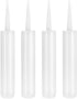 Empty Caulking Sealant Tubes - 11 Oz Capacity Each, 4 Pack Reusable Plastic, for Standard Caulking Guns