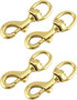 Flag Clip Swivel Spring Hook, 4 Pack Flag Pole Clips, Heavy Duty Brass Swivel Snap Hooks with Swivel Eyelet, for Diving, Dog Leash, Ropes, Flag Pole, Leather Crafts, Pet Collar