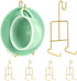 6 Pack Gold Tea Cup and Saucer Display Stand Holder Rack for China Coffee Mugs Organizer – Teacup Easel for Kitchen, Dining Room, and Curio Cabinet Displays