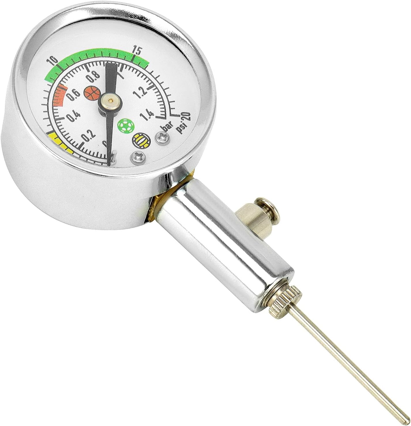 Ball Pressure Gauge, Professional Accurate Air Pressure Measurement for Various Sports Balls