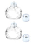 Alcohol Lamp, 2 Pack 120ml Glass Laboratory Alcohol Burner Lamp, Lab Equipment Heating Bottle with Cotton Wick and Metal Cap, for Science Experiments, Fuel Not Included