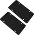 Stainless Steel License Plate Reinforce Plate, 2 Pcs, Heavy-Gauge, Black Powder-Coated, 12" x 6" with Screws & Caps, Anti-Vibration & Bending Protection