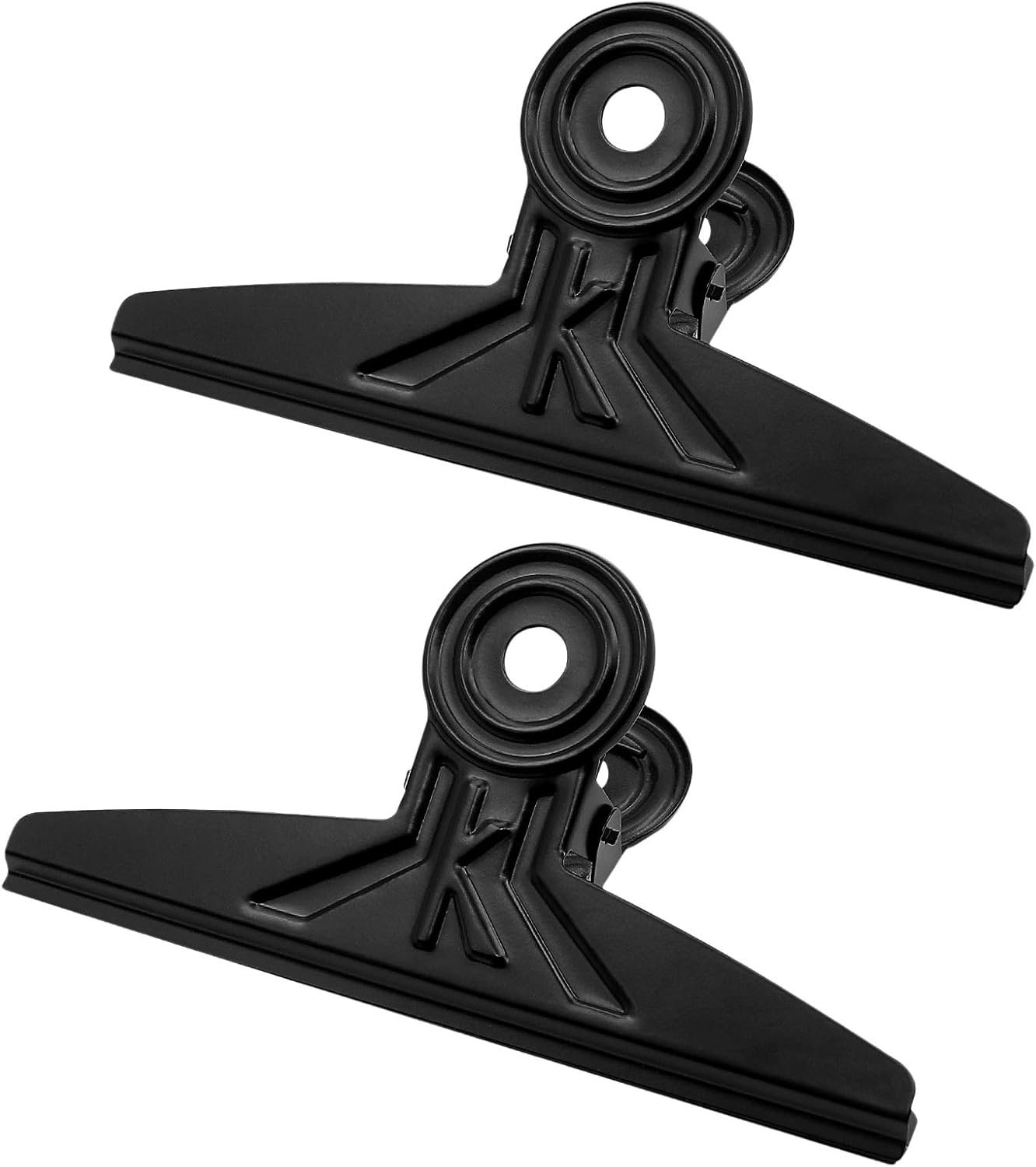 Extra Large Bulldog Clips - 2 PCS 20cm Long Jumbo XL Bull Binder Paper Clip Clamps for Office (Black, 7 7/8 Inch)