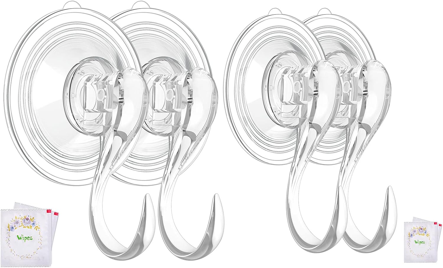Large Suction Cup Hooks and Small Suction Cup Hooks Bundle
