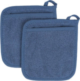 Terry Pocket Mitt & Hot Pad: Unparalleled Heat Resistant, Durable 100% Cotton – Ergonomically Designed for Optimal Grip – Easy-Care Machine Washable – 2-Pack, Federal Blue