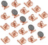 Fridge Magnetic Clips Round - 20 Pack Strong Metal Refrigerator Magnet Clip 30mm Wide Scratch-Free for Whiteboard School Teaching Office Kitchen Use (Rose Gold)