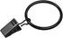 Curtain Rings with Clips Black - 40 Pcs Metal Drapery Clip Ring 1.26 in Interior Diameter, Fits up to 1 in Curtain Rod