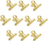 Gold Bull Hinge Paper Clips -  10 Pack 2 Inch Stainless Steel Large Metal Binder Clips for Pictures Photos, Home Kitchen, Office Supplies (50 mm)