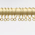 Open Curtain Rings with Eyelet - 20 Pack 1.5 Inch Openable Metal Drapery Ring Loops, Fits Up to 1 1/4 in Rod (Gold)