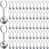 12 Pieces Mini Mirror Disco Ball Keychains Bulk Silver Disco Ball 70s 80s 90s Keychains Accessories Party Favors for Halloween Christmas Thanksgiving Party Supplies Decorations