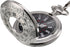 Vintage Pocket Watch Steel Men Watch with Chain (Silver)