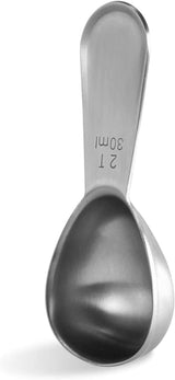 Coffee Scoop:  18/8 Stainless Steel Measuring Coffee Scoop 2 tablespoon, Short Handled Measure Scooper for Ground Coffee, Bean in Canister (Silver, 2Tbsp/30ml)