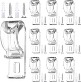 20 Sets Roller Shade Clear Safety Chain and Cord Guide Curtain P Clip Blind Cord Holder Fixation Hook Bead Chain Tension Device with Screws for Roller Vertical and Roman Shades