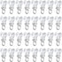 Curtain Track Roller Hooks Rail Pulleys Runners Plastic Ceiling Gliders Window Rod Dual Wheel Roller Carriers Mounted Curtain Track for Window Rail Rod Room Dividers(30 Pcs)