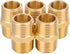 (Pack of 5)  Brass Pipe Fitting, 1/2" x1/2" Male NPT Hex Nipple Straight Adapters For Copper, Brass or Iron Pipe Connection (5, 1/2 inch),(NPT013-5PCS)