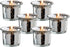 Silver Oyster Mercury Glass Votive Candle Holder, Table Centerpiece Tealight Decoration for Elegant Dinner, Party, Wedding, Holiday, Set of 6 (Unfilled)