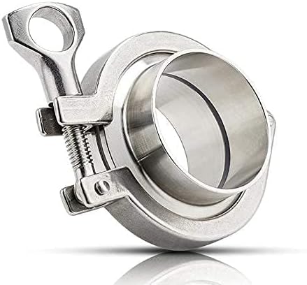 1.5" Tri Clamp to 1" Tube OD Weld Ferrule Stainless Steel Sanitary Pipe Fittings with Tri clover Clamp&Silicone Gasket Washer