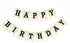 Happy Birthday Banner - NO DIY Black Burlap Happy Birthday Banner Sign Happy Birthdays Party Decoration Happy Birthdays Banners Bunting for Women Men Girl Boy Celebration Party Backdrops