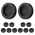 12 Pcs Rubber Grommets for Wiring, Double-Sided Rubber Plugs for 1-1/2" Drill Hole Dia, 1-3/16" ID Black Firewall Rubbers Grommets for Wire Protection (30mmx38mm)