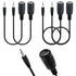 4Pcs Type-A MIDI to 3.5mm Adapter | Include 14" & 6" TRS 3.5mm Male to MIDI Female 5 Pin DIN Breakout Cable | Ultra-Compact Plug | for Synths Keyboards DAWs