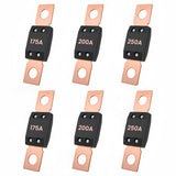 6Pcs MEGA/AMG High Current Fuse, 175A, 200A, 250A Bolt-on Automotive Fuses for Cars, Trucks, Boats & Industrial Equipment