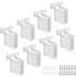 8 Pcs Wire Shelf End Bracket, White Wall Mount Closet Shelves Brackets, Wire Shelf Corner Support Bracket with Screws & Expansion Anchors for Shelves Closet
