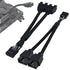2Pcs Motherboard 9 Pin USB 2.0 to Dual 9 Pin Extension Splitter, USB 2.0 Header Splitter Nylon Braided Cable for PC Computer Internal Motherboard USB Hub, Black