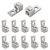 12Pcs Aluminium Mechanical Lugs, 1-Hole Quick Connect Terminal Mechanical Lug 2AWG TA-2 1B2U