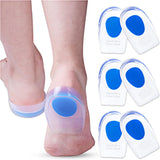 3 Pair Gel Heel Cups Plantar Fasciitis Inserts - Silicone Gel Heel Pads for Heel Pain, Bone Spur & Achilles Pain, Gel Heel Cushions and Cups, Pad & Shock Absorbing Support