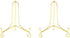 Plate Stands for Display 4 Inch - Decorative Plate Holder - Gold Metal Picture Stand for Table - Small Easels for Display Card, Photo, Mini Sign, and PSA Slab - Ideal for Party and Wedding - 2 Pack