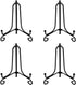 3.5 Inch Black Mini Iron Stand Cookie Holder Display Stand Place Card Holder Display Easels at Weddings, Birthday Party (4 pack)